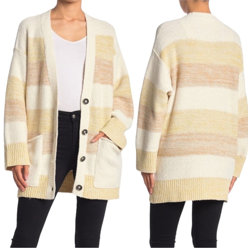 FREE PEOPLE Southport Beach Knit Maxi Cardigan. Size‎ Medium